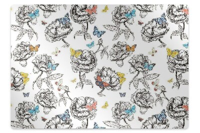 Szék szőnyeg Színes pillangók