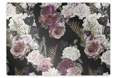 Padlóvédő székalátét Romantikus virágok