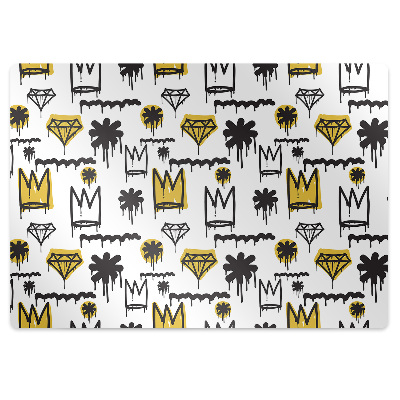 Padlóvédő székalátét Varjak és gyémántok