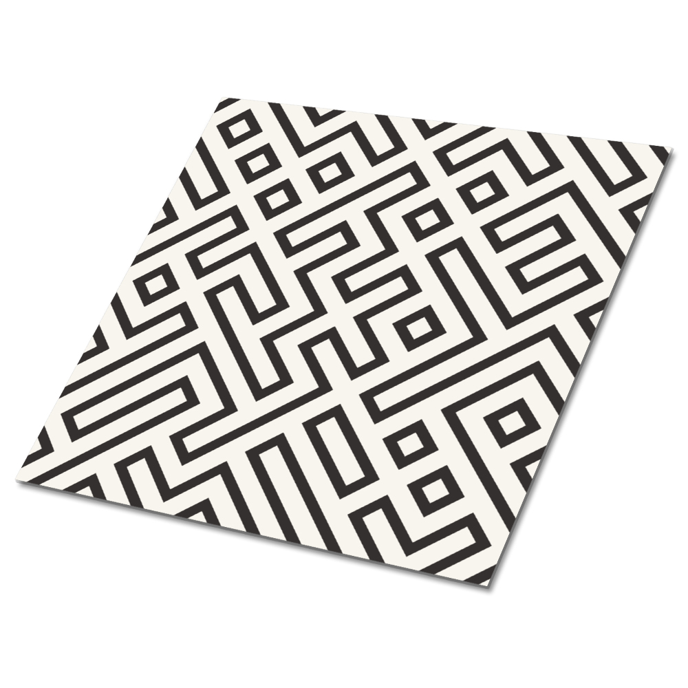 Vinyl csempe falra Fekete geometriai vonalak