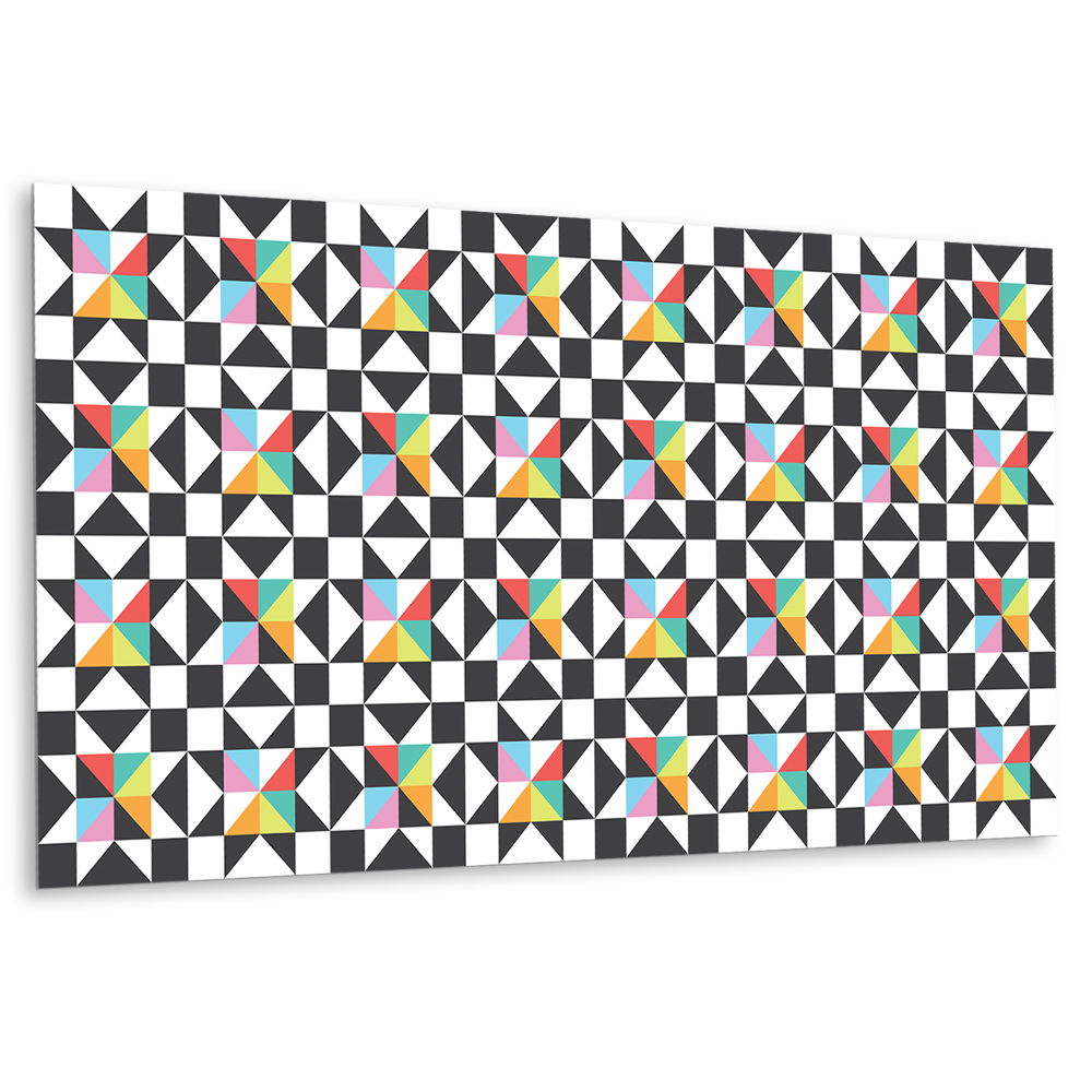 Öntapadó falburkolat geometrikus mintázatban