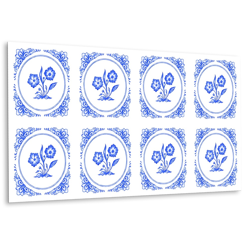 Pvc falpanel Azulejos stílusú virág