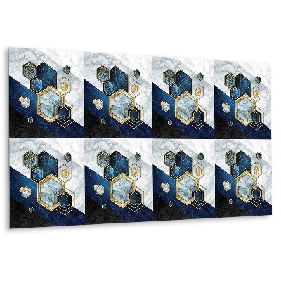 Dekorpanel falra absztrakt hatszögekké