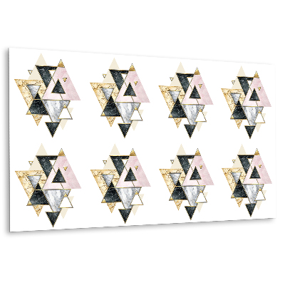 Falvédő falburkoló panel geometriai háromszögekkel