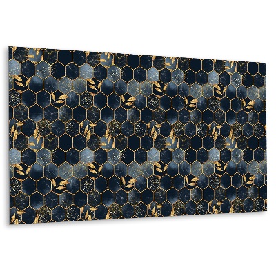 Öntapadós falburkoló levelekből és hatszögekből álló mintával