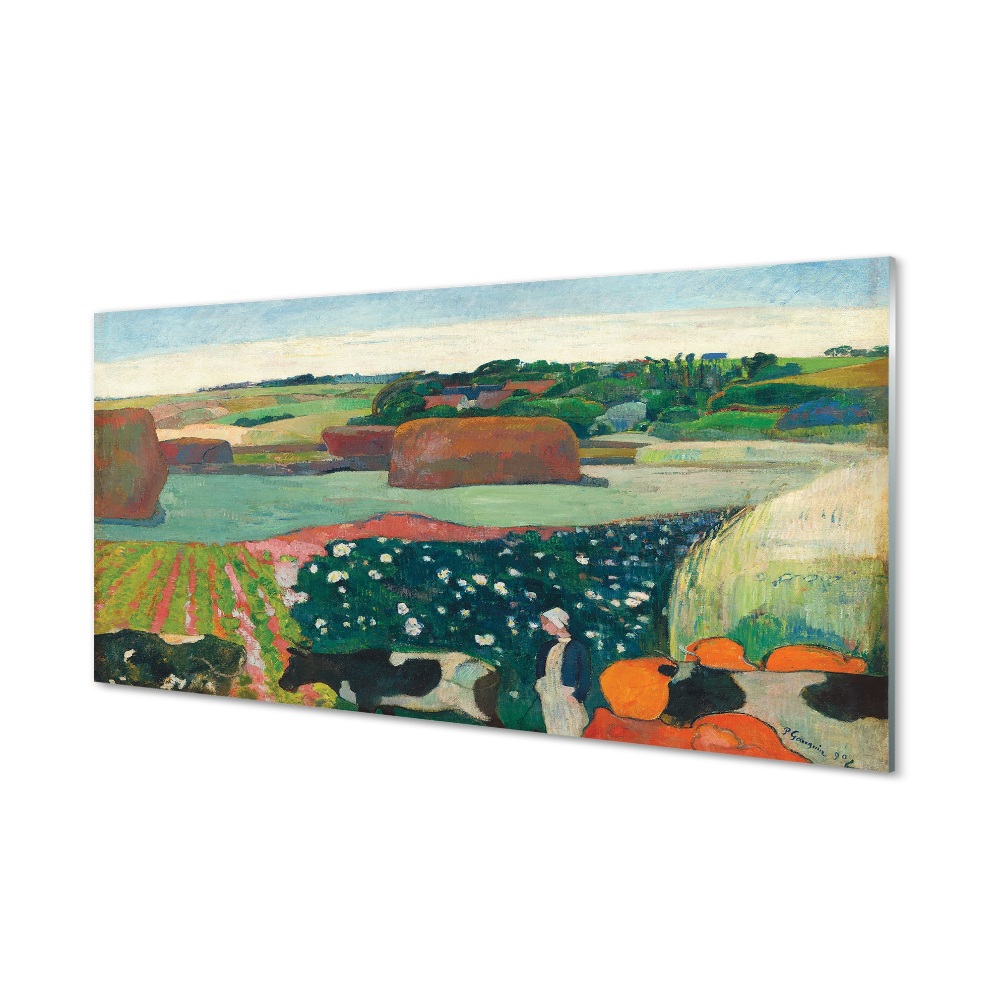 Paul Gauguin – Szénakazalok Bretagne-ban Üvegkép falra