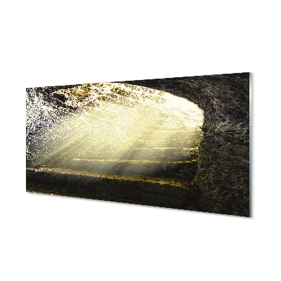 Lépcsők a napsugarakban Egyedi üvegkép