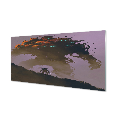 Ijesztő szörnyeteg ember sok fejjel Üvegkép