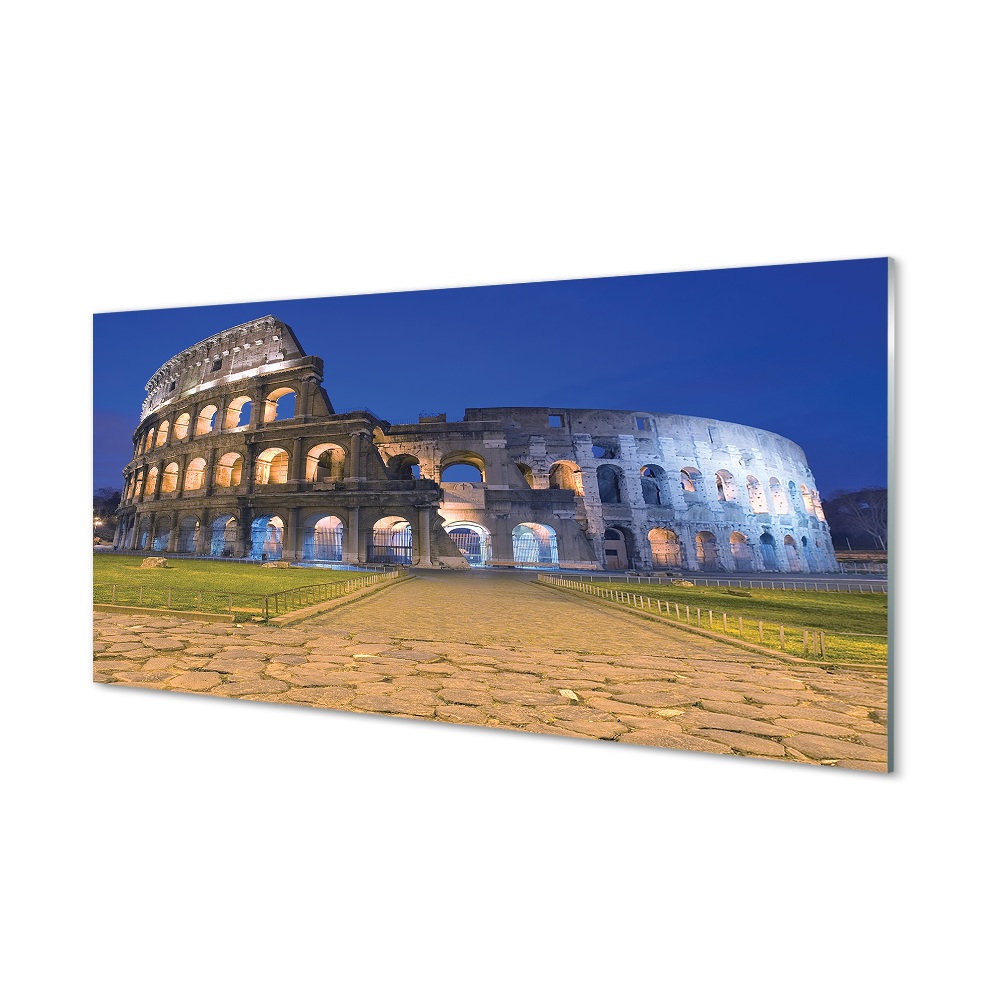 Róma Naplemente Colosseum Üvegkép