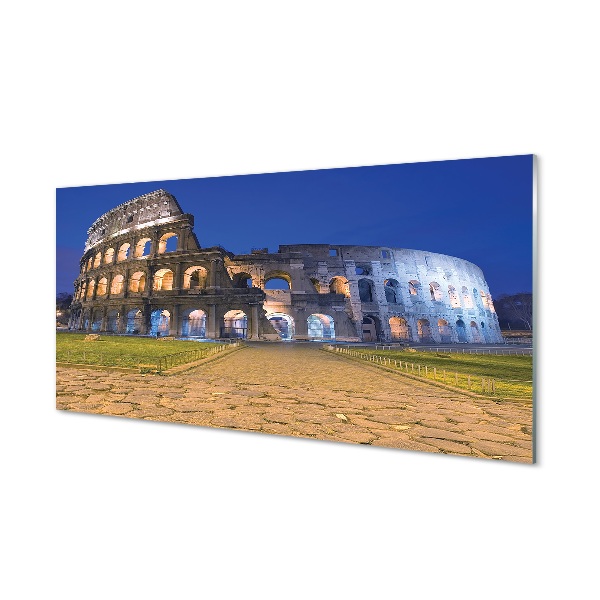 Róma Naplemente Colosseum Üvegkép