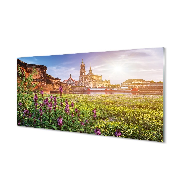 Németország Sunrise rét Üvegkép nyomtatás