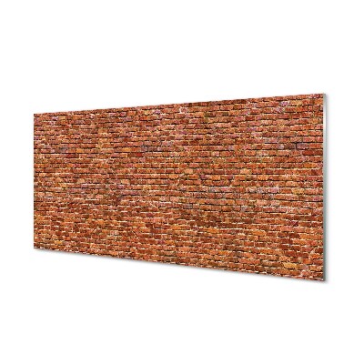 Egy fal vörös téglából Üvegkép falra