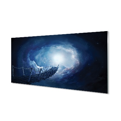 Absztrakt híd a felhőkben Üvegkép falra