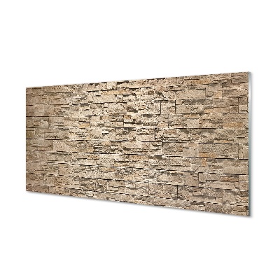 Kőtégla fal Üvegkép nyomtatás