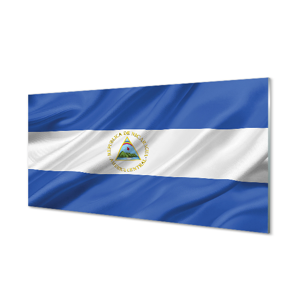 Nicaragua zászló Üvegkép