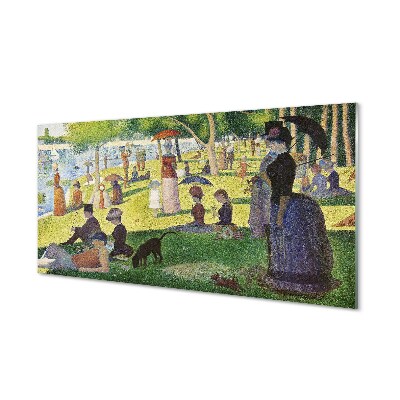 Georges Seurat – Vasárnap délután Grande Jatte szigetén Üvegkép falra