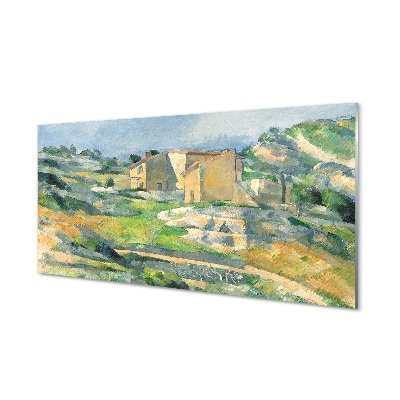 Paul Cézanne - Házak Provence-ban Üvegkép