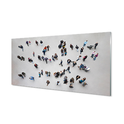 Az emberek felülről néznek Egyedi üvegkép