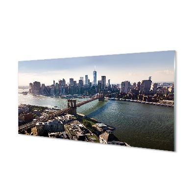 Bridge City felhőkarcolók panoráma Egyedi üvegkép