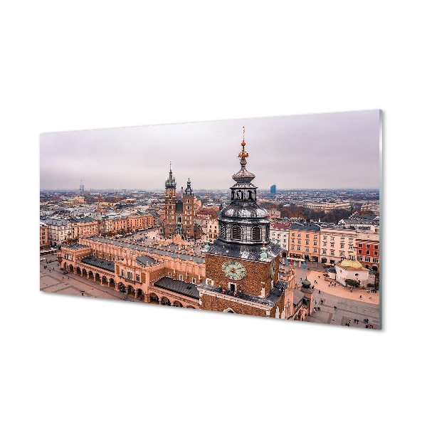 Krakkó Panoráma templom épületei Egyedi üvegkép
