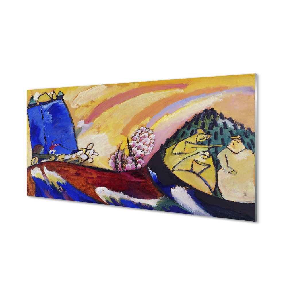 Wassily Kandinsky – Festészet trojkával Üvegkép nyomtatás