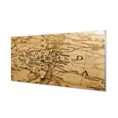 Régi Denver térkép Üvegkép