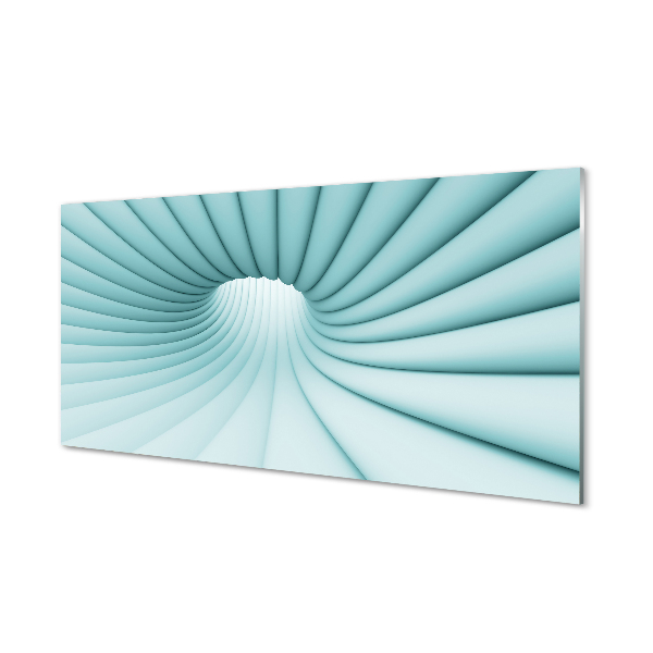 Geometrikus menta alagút Egyedi üvegkép