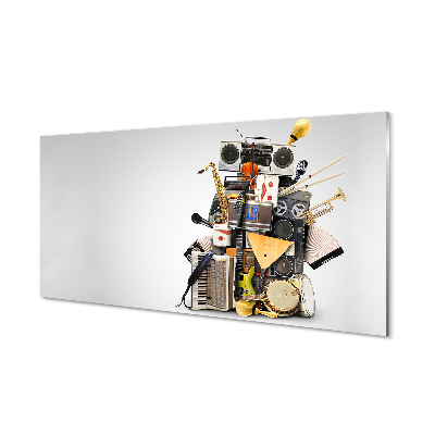 Hangszerek és hangszórók Üvegkép falra