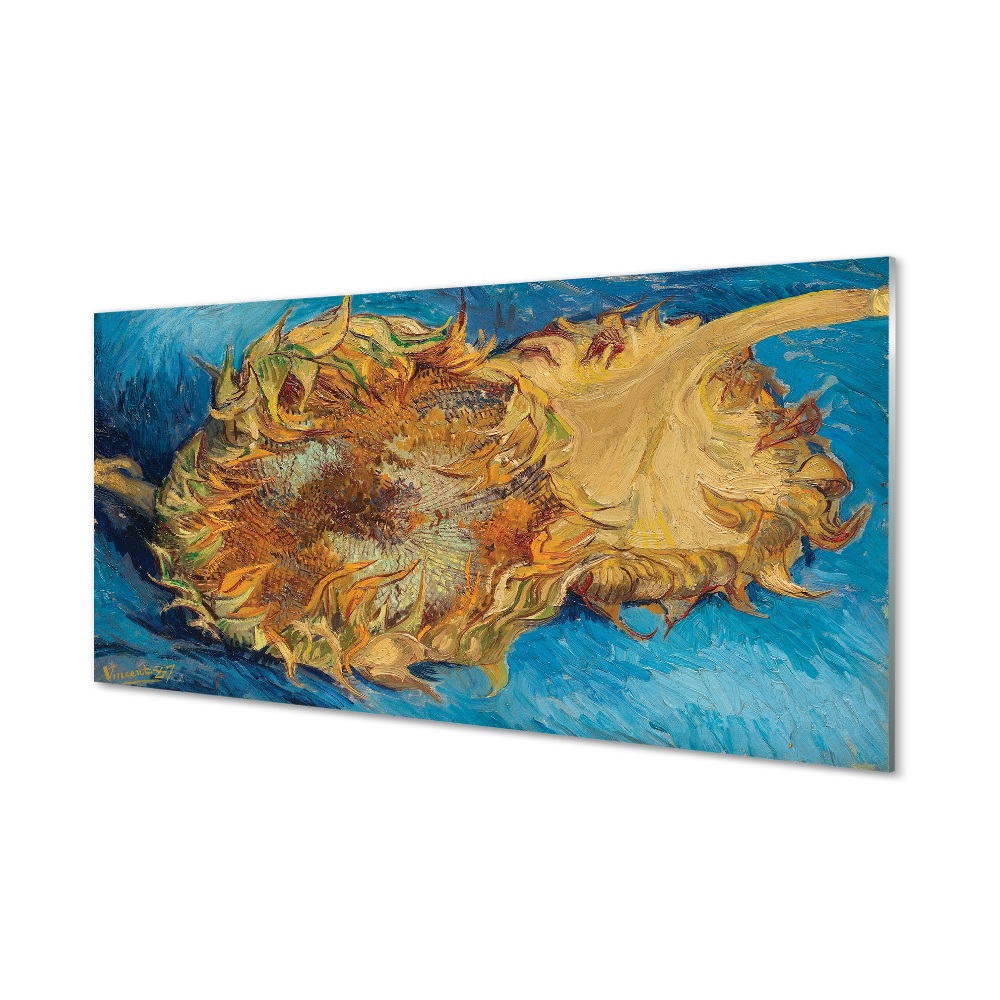 Vincent van Gogh - Két vágott napraforgó Üvegkép falra