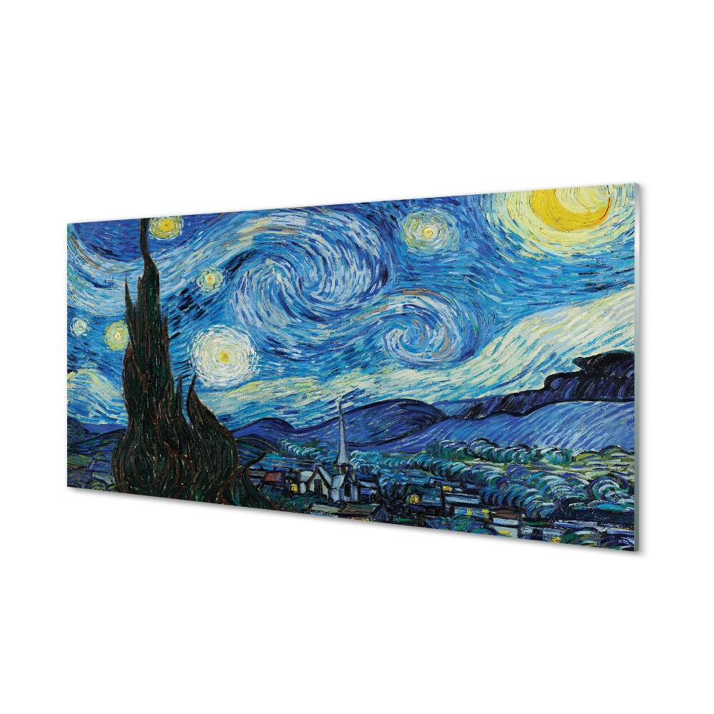 Vincent van Gogh - Csillagos éjszaka Üvegfotó