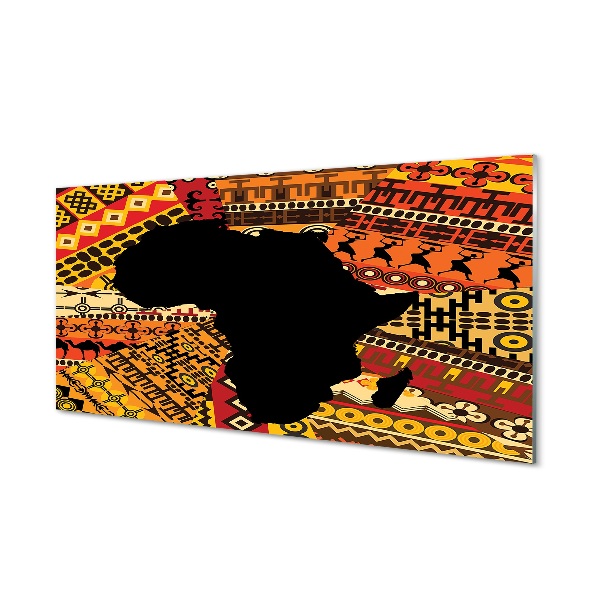 Afrikai kontinens minták Üvegkép nyomtatás