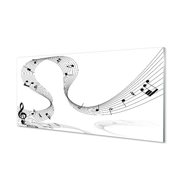 Treble clef személyzet Üvegfotó