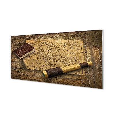 Régi távcső térkép Üvegkép