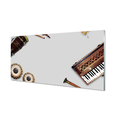 Eszközök fehér alapon Üvegkép