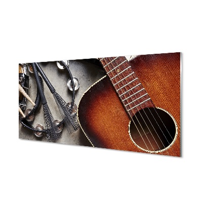 Gitár mikrofon tambura Egyedi üvegkép