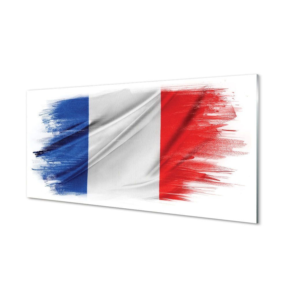 Festett francia zászló Üvegkép