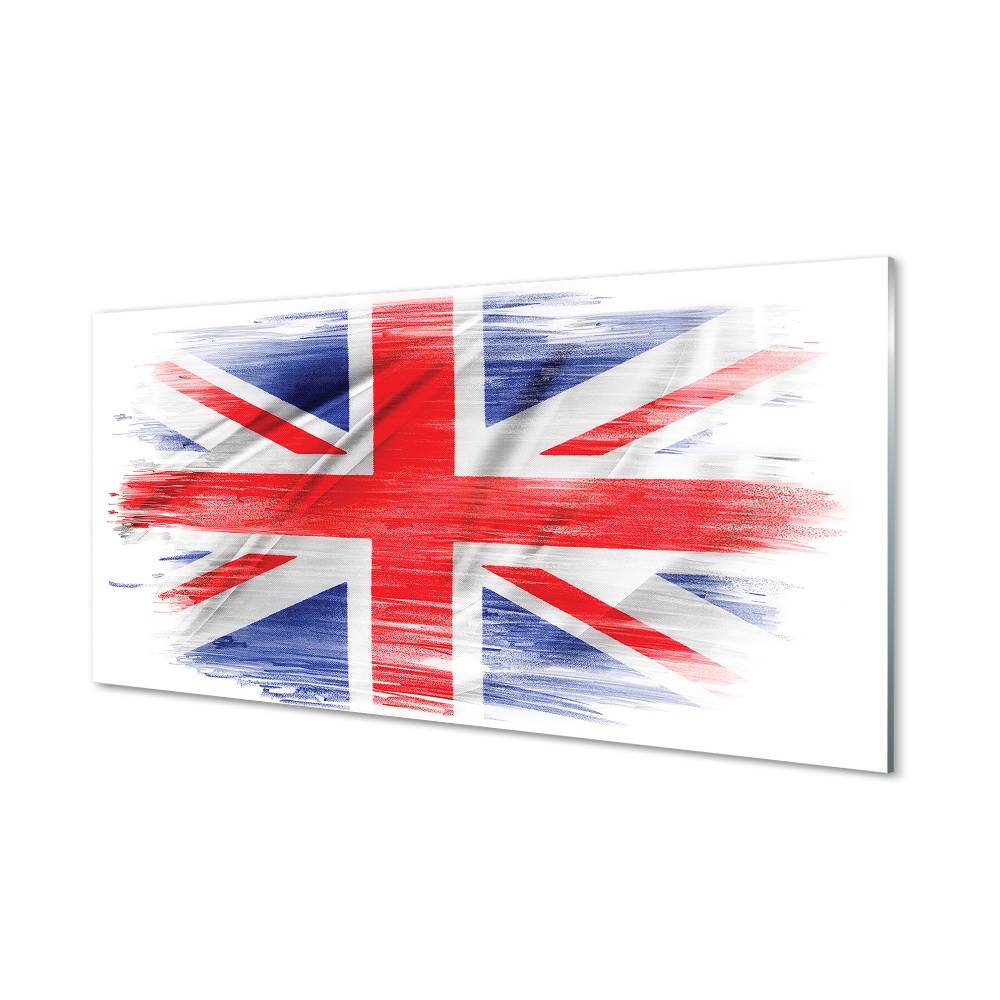 Festett brit zászló Üvegkép falra