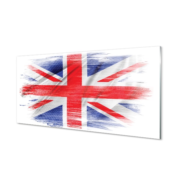 Festett brit zászló Üvegkép falra