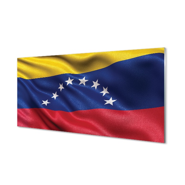 Lengő venezuelai zászló Egyedi üvegkép
