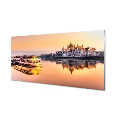 Sunset komp város Üvegkép falra