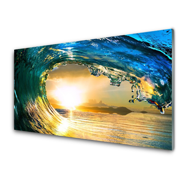 Egyedi Üvegkép Twilight Sea Wave