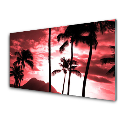 Egyedi Üvegkép Hegyek Pálmafák