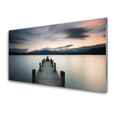 Modern Üvegkép Góry-tó mólója