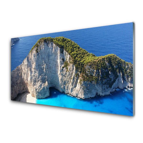Üvegkép Nyomtatás Rocks Water Panorama