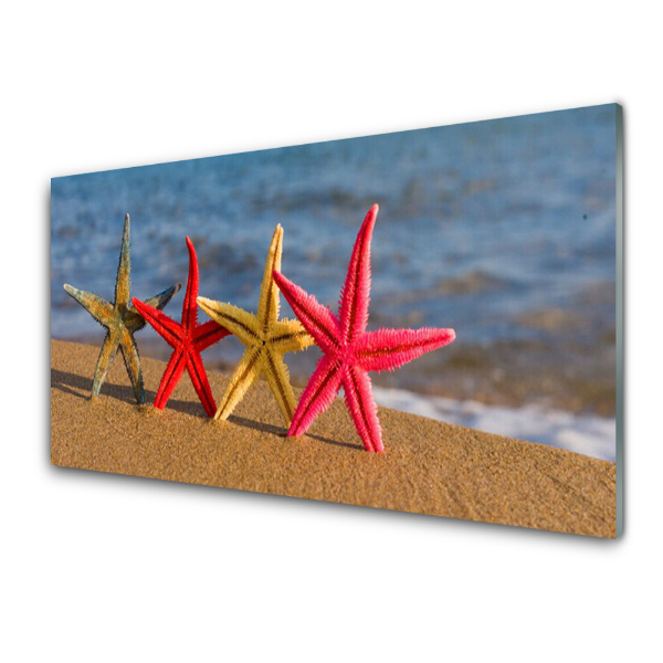 Üvegkép Nyomtatás Beach Starfish Water