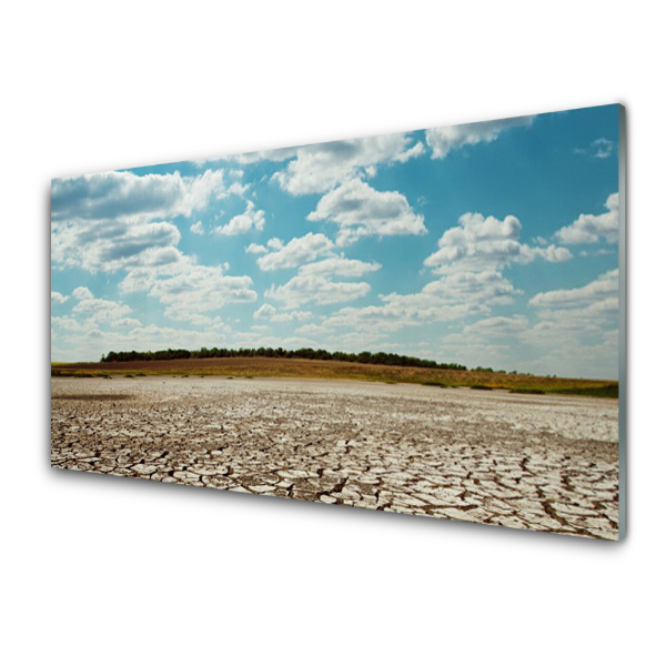 Üvegkép Nyomtatás Kiszáradt folyó panoráma