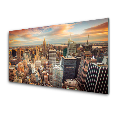 Üvegkép Nyomtatás Városi felhőkarcolók házak
