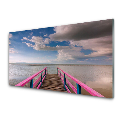 Modern Üvegkép Sea Horizon híd
