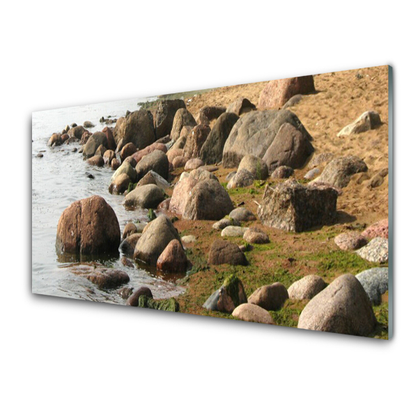 Egyedi Üvegkép Coast Sea Beach Stones