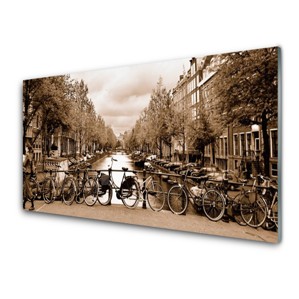 Üvegkép Falra River Bicycles város